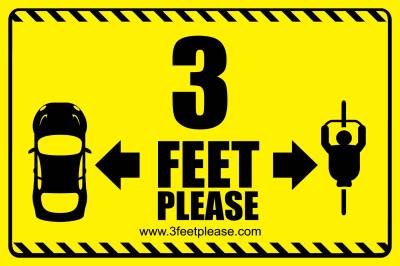 bicyclists a 3-foot gap when passing